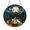 Acrylic 3.5 Inch, variant on Camping Night Landscape Stained Glass Suncatcher Window Hanging, Starry Campfire Scene Home Decor