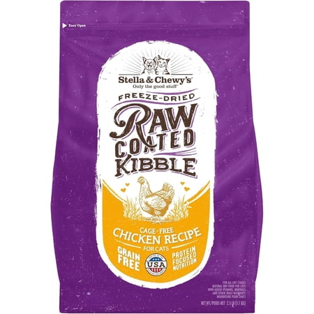 Stella & Chewy's Baked Kibble for Cats - Raw Coated Cage-Free Chicken Recipe - 2.5 Pound Bag