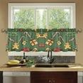 thumbnail image 4 of Yayeee Kitchen Curtains Tier Set of 2 Light Filtering 57"x36" Over Sink Window Panels, Yellow Christmas Gingerbread, 4 of 7
