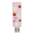 thumbnail image 4 of U Disk PushPull USB2.0 Memoria Unidad flash para automóvil Accesorios de computadora Patrón de conejo de fresa (128 GB), 4 of 5