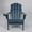 Navy Blue, variant on Bofang Folding Adirondack Chair with Dual Cup Holder HDPE Plastic Outdoor Patio Chair,White
