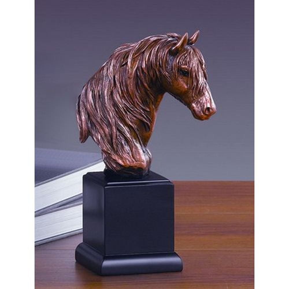 Treasure of Nature Bronze Finish Horse Head Statue Bust