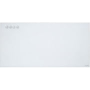 18in x 36in Magnetic Dry-Erase Glass Board and 4 Neodymium Rare Earth Magnets Set, Wall-Mounted White Board, Frameless Tempered Glass Board for Office - White