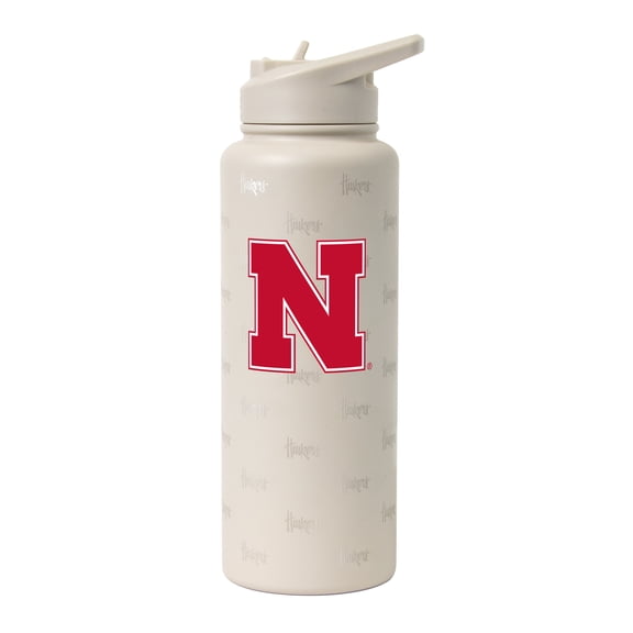 Logo Brands Nebraska Huskers 34oz. Sand Ghost Quencher Bottle