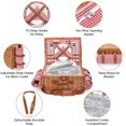 thumbnail image 4 of Cesta de picnic WILLOW WEAVE con aislamiento de 41 x 30 x 19 cm, 4 of 9