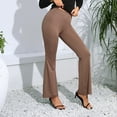 thumbnail image 5 of FAIWAD Women's Yoga Flare Pants High Waist Skinny Stretchy Slim Pants Casual Solid Color Flare Trousers, 5 of 5