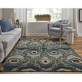 thumbnail image 2 of Feizy Amzad Transitional Ikat, Blue/Gray/Tan, 8'6" x 11'6" Area Rug Easy Care Stain Resistant Pet & Kid Friendly Craftsman Floral & Botanical Floor Rug for Living room Bedroom, 2 of 9