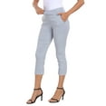 thumbnail image 5 of HDE Women's Pull On Capri 21" Inseam Cropped Pants with Pockets Cool Gray S, 5 of 6