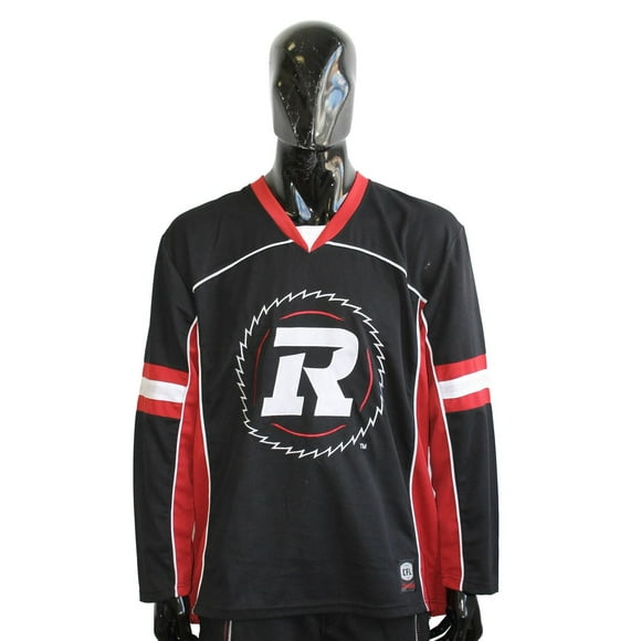 T-shirt en polyester Red Blacks d'Ottawa de la LCF pour hommes à manches longues
