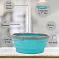 thumbnail image 4 of AnimalPlanet Collapsible Bowl-Large ( 2 Pack) 1 each Teal / Navy, 4 of 9