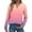 Pink, variant on ManxiVoo Women's Ombre Long Sleeve Button Down Shirt Casual Comfort Fit Gradient Color Stylish Blouse Versatile Tops for Women L Size Black