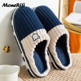 thumbnail image 1 of Couple Winter Home Slippers Women Shoes Cute Cartoon Cat Slippers Men Warm Plush Slides Indoor Bedroom Non-Slip Floor Slipper, 1 of 4