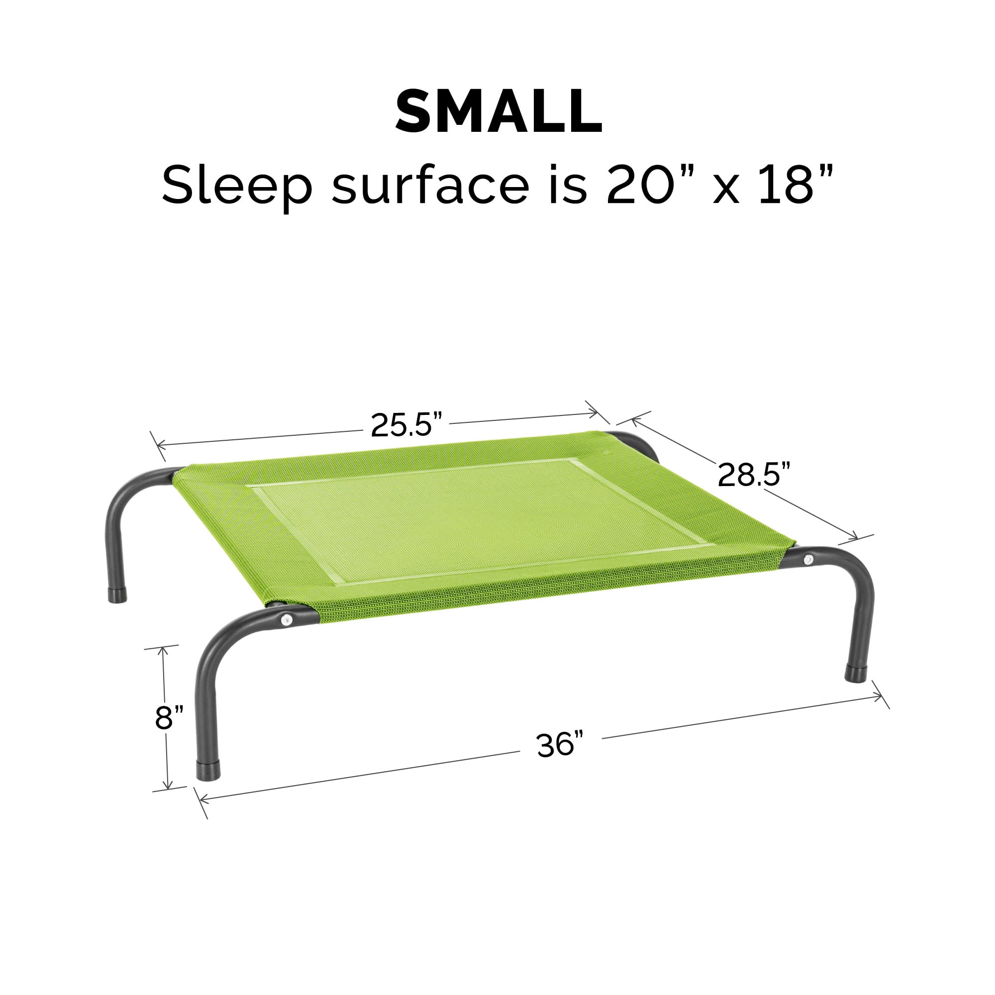 FurHaven Pet Products Elevated Cot Pet Bed - Gecko Green, Small