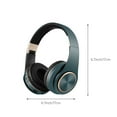 thumbnail image 3 of RBCKVXZ Bluetooth Headphones Over Ear, Wireless Bluetooth 5.0 Gaming Headset with Mic, Foldable Lightweight Headphones with Deep Bass, HiFi Stereo Sound for Travel Work Cellphone(Blue), 3 of 9