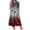 Deep Red, variant on Womens Maxi Dress American Flag Floral A-Line Dress Vintage Independence Day 4th July Summer Dresses Elegant Classy Party Apparel Red 2XL