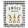 thumbnail image 2 of Gnomes Bees Sheer Curtains 108 Inches Extra Long, Spring Sunflowers Honey Daisy Black Plaid Light Filering Curtains, Privacy Drapes Simi Floor to Veiling Curtain for Living Room Window Treatment, 2 of 9
