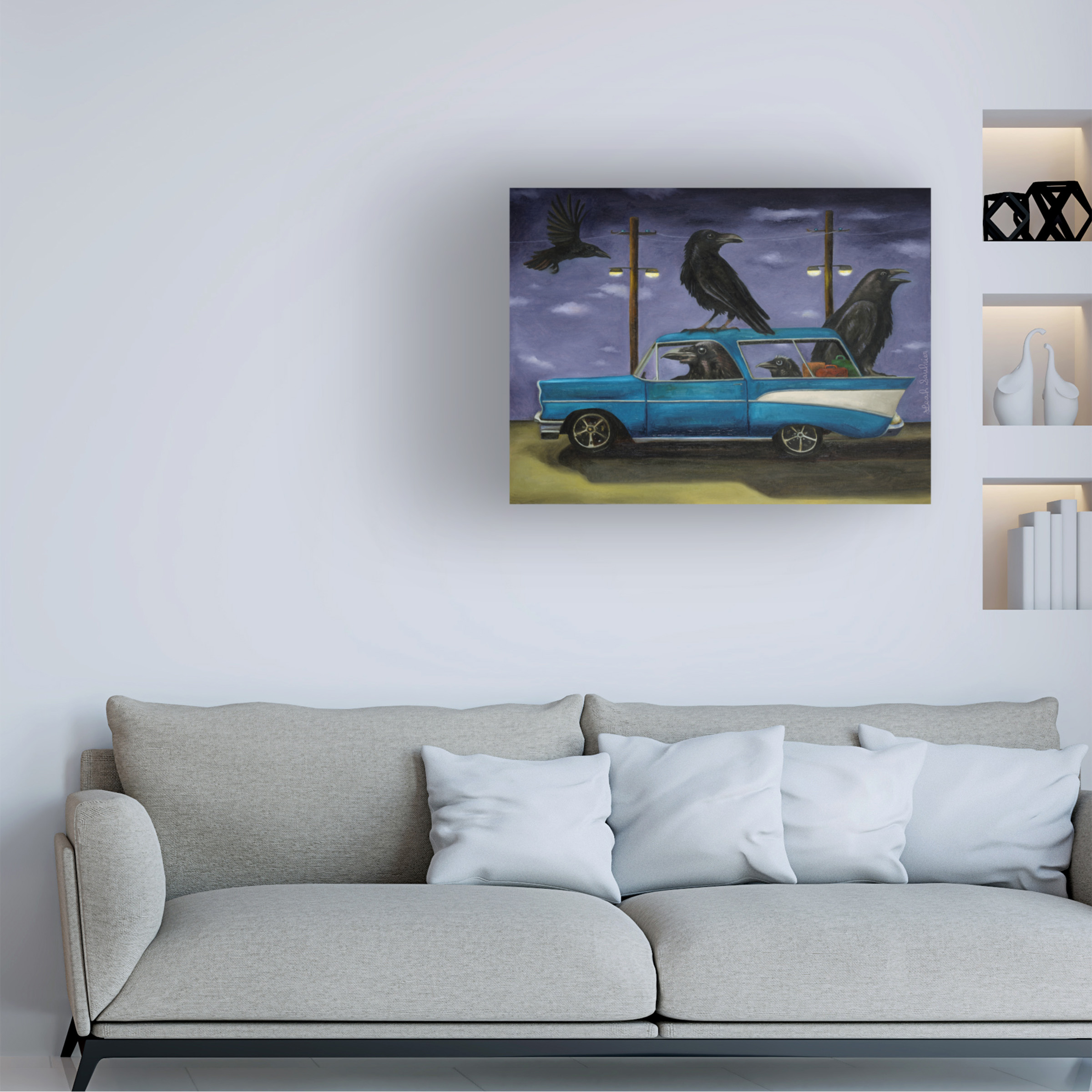 Trademark Fine Art 'Ravens Ride' Canvas Art by Leah Saulnier