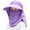 A5-shun005-purple, variant on YooGuoGuo Women Wide Brim Face Mask Sun Hat Detachable Neck Face Flap Ponytail UV Protection Visor Hat Garden Fishing Hiking