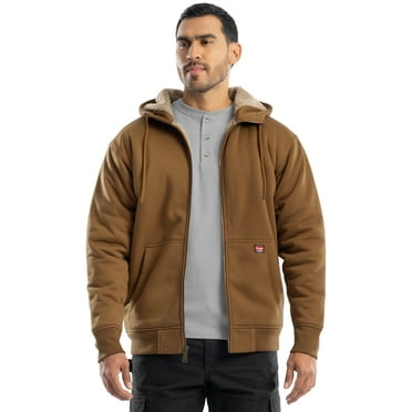 Wrangler Workwear Men's Full-Zip Fleece Hooded Work Jacket, S-3XL (Men's and Big Men's)