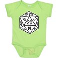 thumbnail image 3 of Inktastic 20 Sided White Dice Boys or Girls Baby Bodysuit, 3 of 5