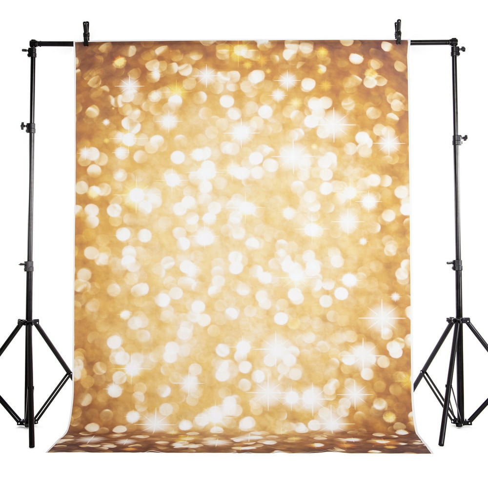7x5ft Studio Photo Video Photography Backdrops Gold Bokeh Printed Vinyl