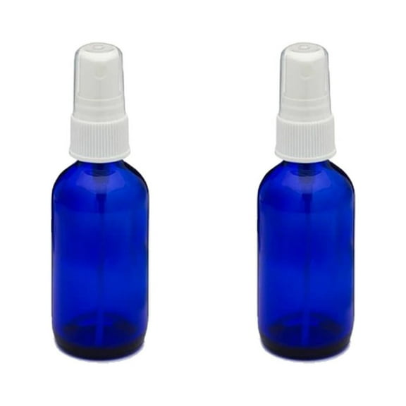 Global Cobalt Blue 2oz White Mist Sprayer Bottle (60ml) Pack of 2