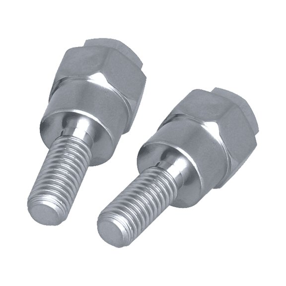 Rockford Fosgate RFDGML GM Battery Post Extender for Double Stacked Terminals for GM vehicles, Extended Length – Platinum Finish