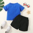 thumbnail image 4 of Vedolay Boys' Short Sets Boy Summer Two-Piece Suit, Cotton Short Cartoon Print Pattern Short Sleeve T-Shirt & Shorts Set,Blue 12-18 Months, 4 of 5