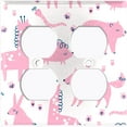 thumbnail image 3 of Metal Light Switch Plate Cover Cute Nature Wild Animals Pink ZOO003, 3 of 13