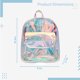 thumbnail image 4 of Mochila holográfica para mujer, mochila grande transparente iridiscente, neceser transparente, ideal para la escuela, viajes, 4 of 5