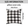 thumbnail image 5 of Uxcell Set of 2 Linen Decorative Throw Pillow Covers for Sofa Home Bedroom Black Grid 18" x 18", 5 of 6