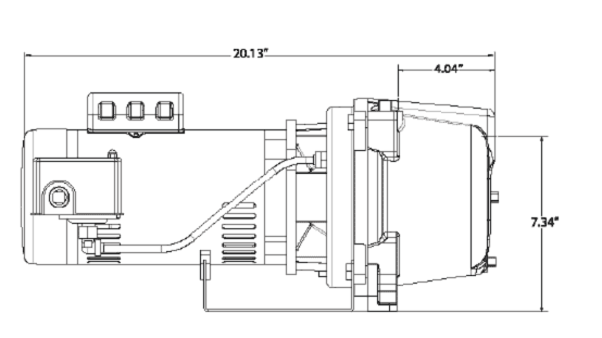 A.Y. McDonald 8310 Shallow Well Jet Pump 1 HP 230/115V with 30/50 Pressure Switch – 32 GPM Cast Iron Water Pump, 1-1/4 in Inlet, 1 in Outlet – Model 8310