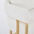 thumbnail image 4 of Modern Decorative Chair, Living Room Side Chair with Gold Metal Legs, No Wheels, Suitable for Dressing Area, Reception Room, Office,Teddy Fleece Upholstered Metal Foot Sofas (White), 4 of 6