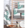 thumbnail image 2 of Nautical Anchor Kitchen Dish Towels for Drying Dishes Set of 3, Turquoise Grey White Horizontal Stripe Waffle Weave Microfiber Hand Tea Bathroom Towels Quick Dry & Absorbent Towel 15.7x23.6, 2 of 7
