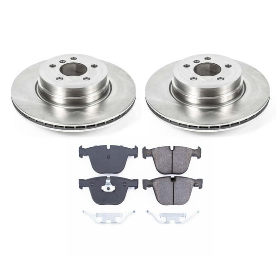 Ultimate Brakes Rear Ceramic Brake Pad and Rotor Kit with Hardware WM80977