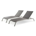 thumbnail image 1 of Lounge Chair Chaise, Set of 2, Aluminum, Metal, Steel, Grey Gray, Modern Contemporary Urban Design, Outdoor Patio Balcony Cafe Bistro Garden Furniture Hotel Hospitality, 1 of 5