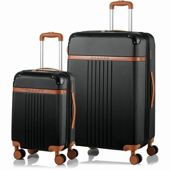 CHAMPS Vintage Collection, 2-piece Hardside Luggage set, Black