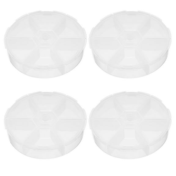 FONWILYO 4Pcs Bead Holder Transparent Plastic for Organizing Beads and Small Parts