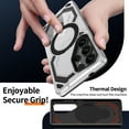 thumbnail image 3 of Dteck Magnetic Case for Samsung Galaxy S25 Ultra,Shockproof TPU+PC Ring Holder Case Compatible with Mag Safe Military Drop Protection Kickstand Back Cover,Gray, 3 of 7