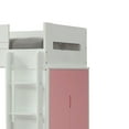 Acme Furniture Nerice Twin Loft Bed with Desk and Wardrobe in Pink