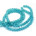 thumbnail image 3 of U8MO 105pc Baking Painted Transparent Crackle Glass Round Beads Smooth Spacer 8.5~9mm-DarkCyan, 3 of 3