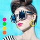 thumbnail image 2 of Retro 80s Style Earrings for Women - Neon Party Accessories Set of 4 Pairs, 2 of 5