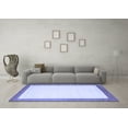 thumbnail image 3 of Ahgly Company Machine Washable Indoor Rectangle Solid Blue Modern Area Rugs, 7' x 9', 3 of 4