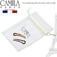 thumbnail image 4 of Camila Paris CP3514 French Twist Stick Hair Fork, 2 Medium Wavy U Shaped Hair Pin Clip for Spiral Updo and Bun, Clear, Fashion Flexible Durable Styling Hair Accessories for Women, Made in France, 4 of 20