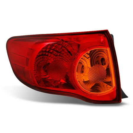 Fits 2009 2010 Toyota Corolla Driver Left Side Outer Piece Tail Fits 2009 2010 Toyota Corolla Driver Left Side Outer Piece Tail Light Set