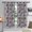 Football Stripe Darkblue, variant on Football Outline Beige Pattern Blackout Curtains,Triple Weaved Fabric,Thermal Insulated,Room Darkening,Grommet Top,2 Panels,42x45in(107x114cm)