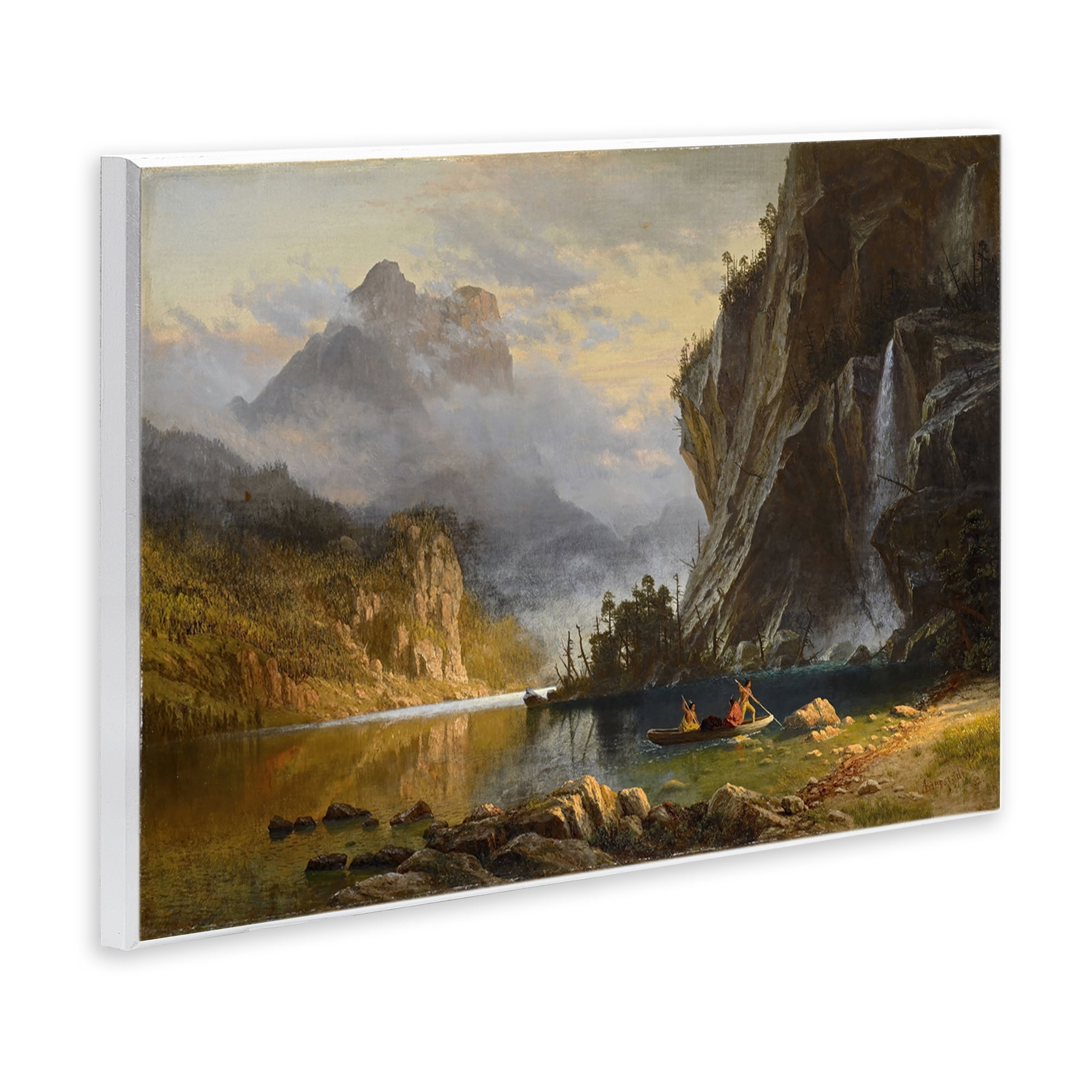 Stupell Industries Classical Spear Fishing Landscape & Nature Painting Unframed Art Print Wall Art, 19 x 13