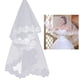 thumbnail image 5 of Nuevo velo largo de encaje para novia, gasa con lentejuelas, encaje, vestido blanco, accesorios de boda (blanco roto), 5 of 7