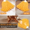 thumbnail image 3 of HSAPOW-Matthew Microfiber Mop Replacement Compatible with Microfiber Cloth Mop Refill,Stainless Steel Spin Mop Replacement 54" Handle with Wet Mop for Floor Cleaning (2 Mop Heads w/1 Handle)-Orange, 3 of 4