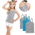 thumbnail image 2 of MKOSPLRT 3 Pieces Girls Dance Tank Tops Racerback Camisole Undershirts Spaghetti Strap Camis Dance Clothes Tank Tops for Girls, 2 of 9